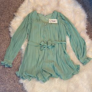 VICI Mint Pleated Romper